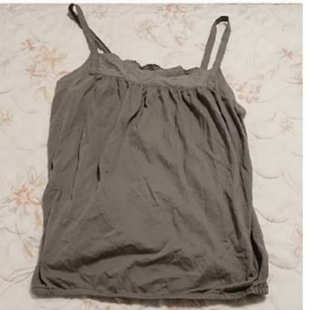 Old Navy Charcoal Lace Camisole 100% Cotton